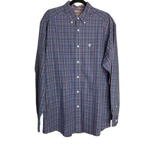 ARIAT Men's 'Wrinkle Free Yoel Classic Fit' Long-Sleeve Button Shirt - Size L